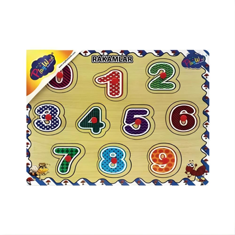Playwood Ahşap Tutmalı Rakamlar Puzzle