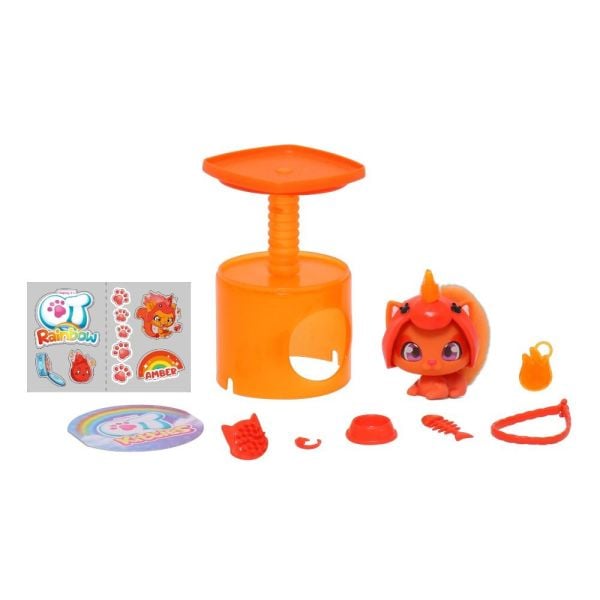 Gökkuşağı Serisi Sürpriz Aksesuarlı Yavru Kedi (6 Asorti)