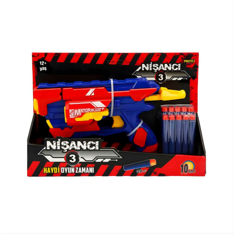 Nişancı 3 Yumuşak Sünger Atan Tabanca