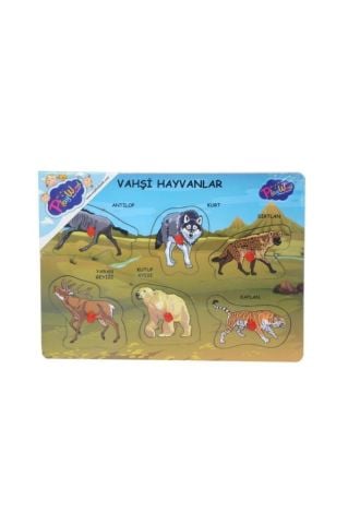 Ahşap Tutmalı Vahşi Hayvanlar