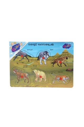 Ahşap Tutmalı Vahşi Hayvanlar