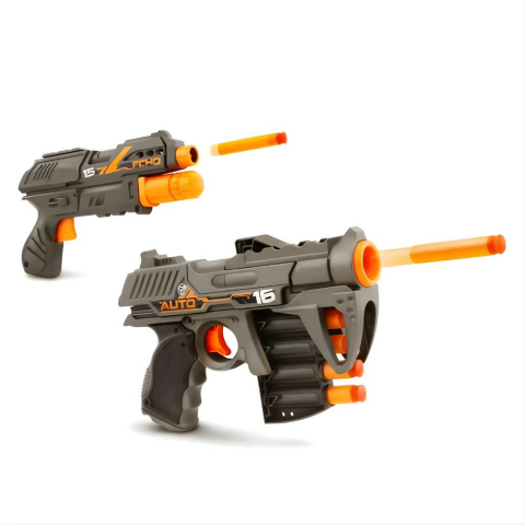 16 Mermili Sünger Dart Atan 2'li Silah Seti