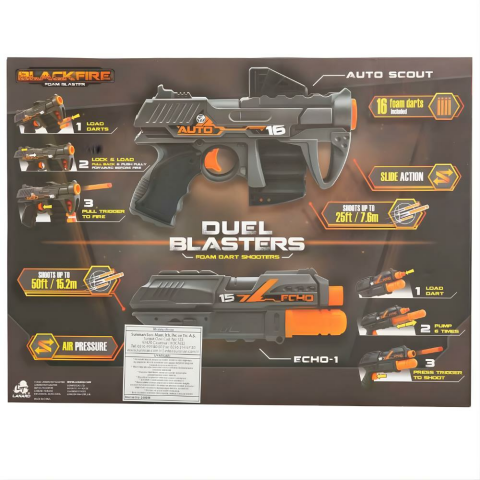 16 Mermili Sünger Dart Atan 2'li Silah Seti