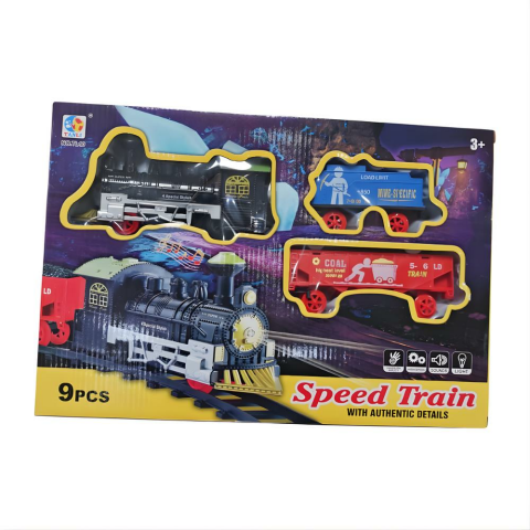 9 Parça Işıklı Sesli Pilli Tren Seti