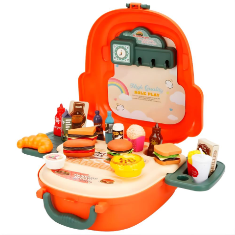 Little Chef Çantalı Hamburger Dükkanı Oyun Seti
