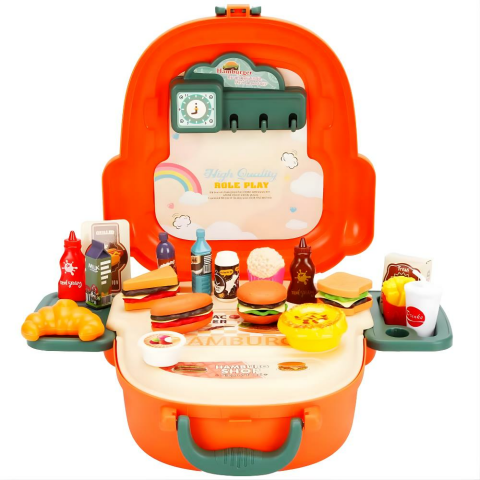 Little Chef Çantalı Hamburger Dükkanı Oyun Seti