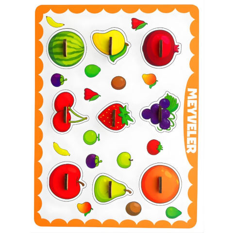 9'lu Tutmalı Meyveler Puzzle