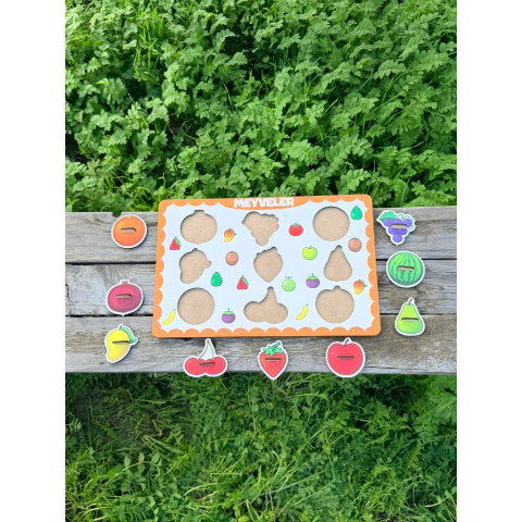 9'lu Tutmalı Meyveler Puzzle