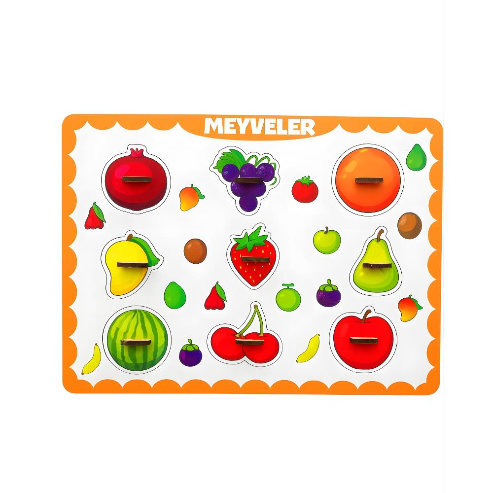 9'lu Tutmalı Meyveler Puzzle