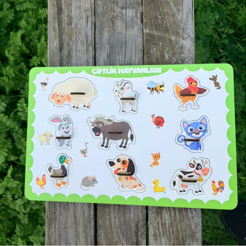 9 Lu Tutmalı Çiftlik Hayvanlar Puzzle