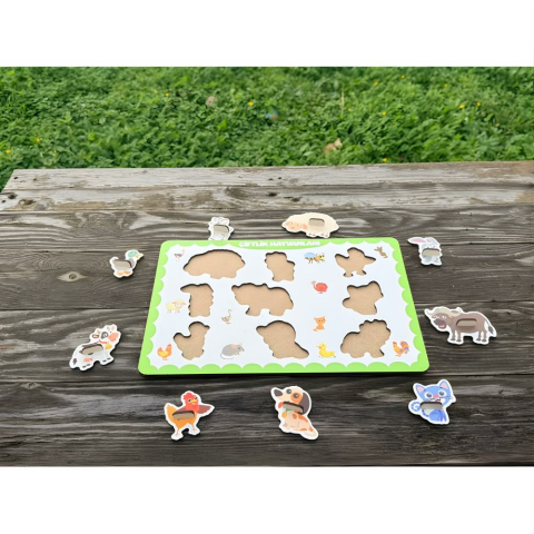 9 Lu Tutmalı Çiftlik Hayvanlar Puzzle