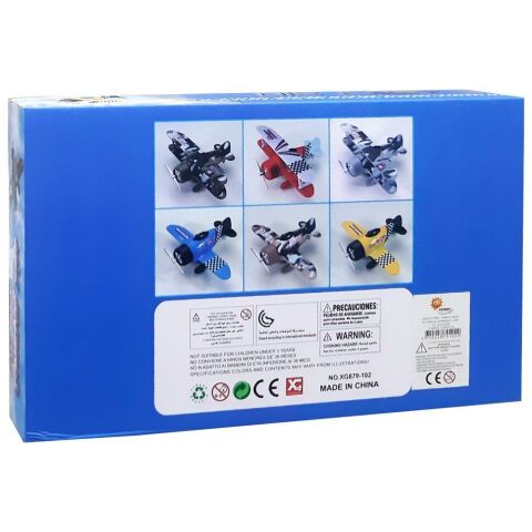 6 Parça Çek bırak Metal Klasik Uçak DMNXG879-102