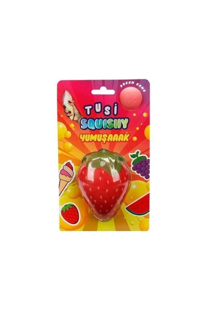 Tusi Squishy Çilek Köpük Oyuncak 13 Cm