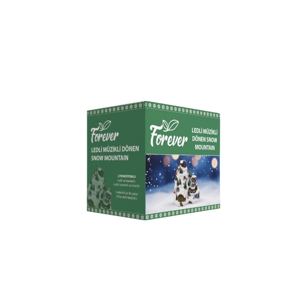 Forever Ledli Müzikli Dönen Snow Mountain