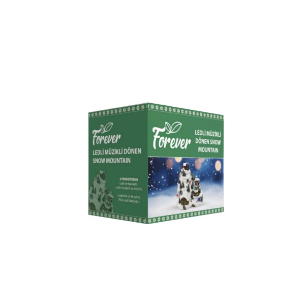 Forever Ledli Müzikli Dönen Snow Mountain