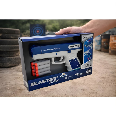 Oyuncak Sünger Mermi Atan Tabanca WY2105B Blaster Zone Soft Bullet Silah