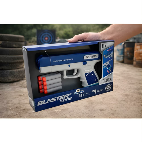 Oyuncak Sünger Mermi Atan Tabanca WY2105B Blaster Zone Soft Bullet Silah