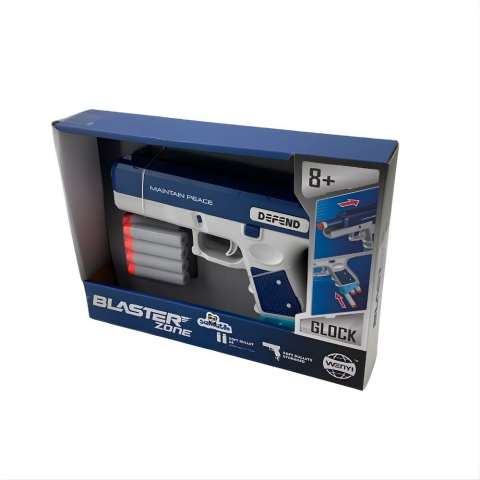 Oyuncak Sünger Mermi Atan Tabanca WY2105B Blaster Zone Soft Bullet Silah