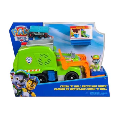 Paw Patrol Rocky ile Crush N Roll Geri Dönüşüm Kamyonu 6071248