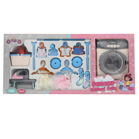 Sesli ve Işıklı Çamaşır Makinesi Seti