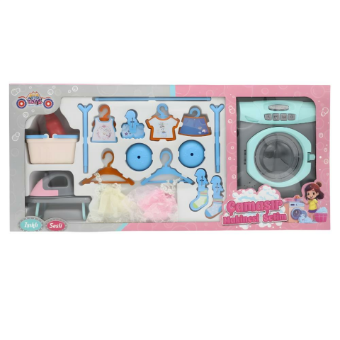 Sesli ve Işıklı Çamaşır Makinesi Seti