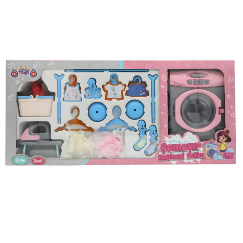 Sesli ve Işıklı Çamaşır Makinesi Seti