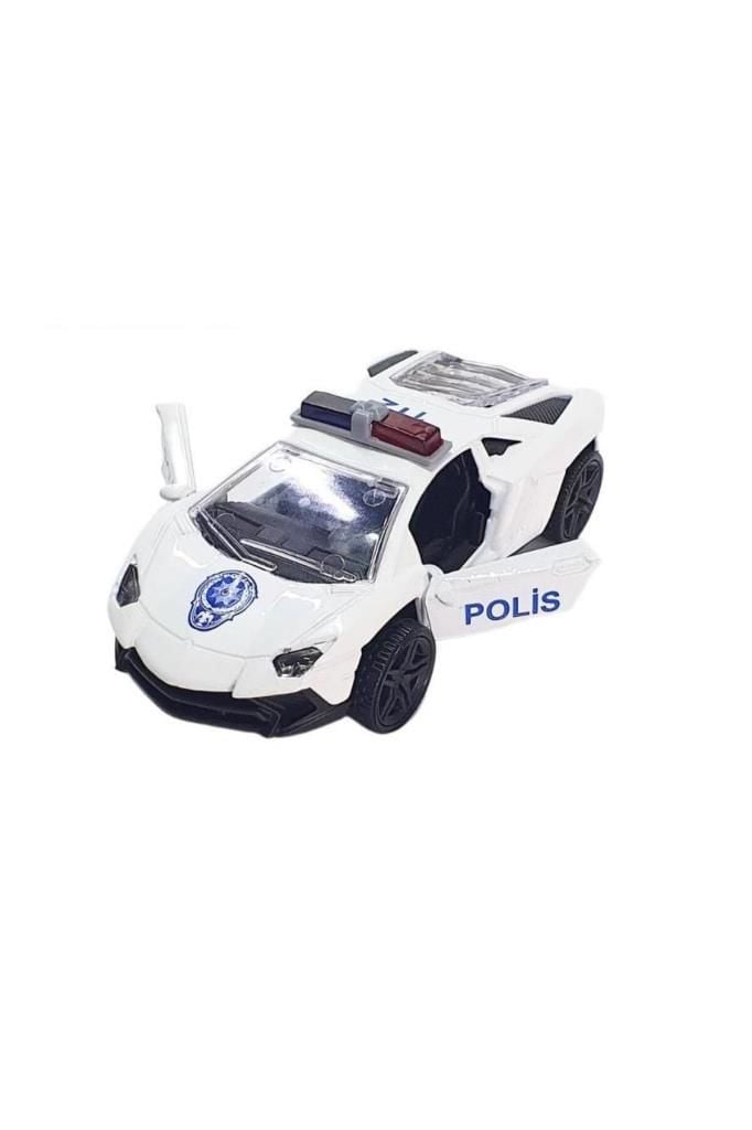 1/30 Çek bırak Metal Polis Arabası - 930338