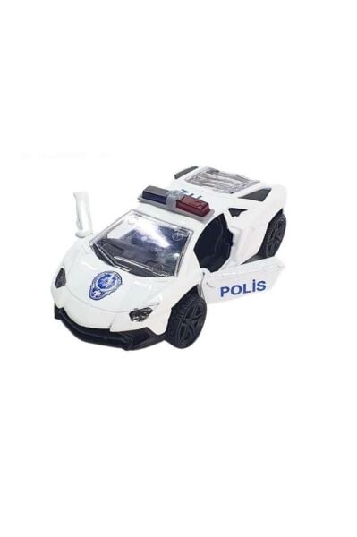 1/30 Çekbırak Metal Polis Arabası - 930338