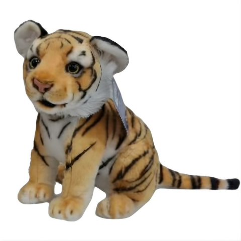 Peluş 25 Cm Oturan Küçük Kahverengi Kaplan