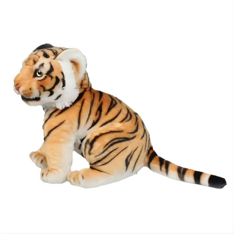 Peluş 25 Cm Oturan Küçük Kahverengi Kaplan