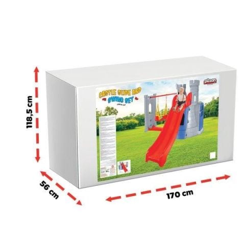 Kale Kaydırak Ve Salıncak Seti Eflatun