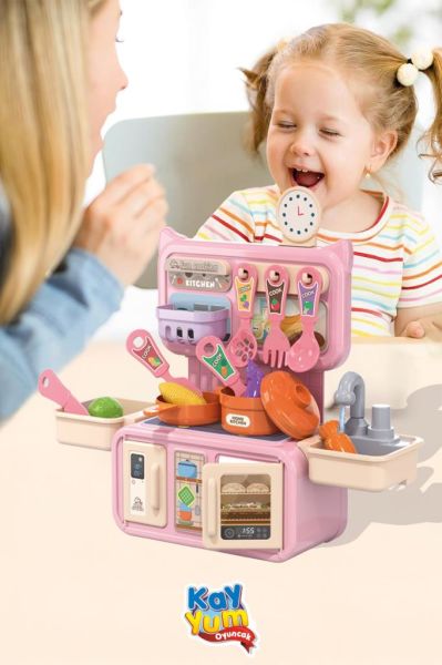 Musluklu Sulu Mini Mutfak Seti Mutfak Oyuncağı