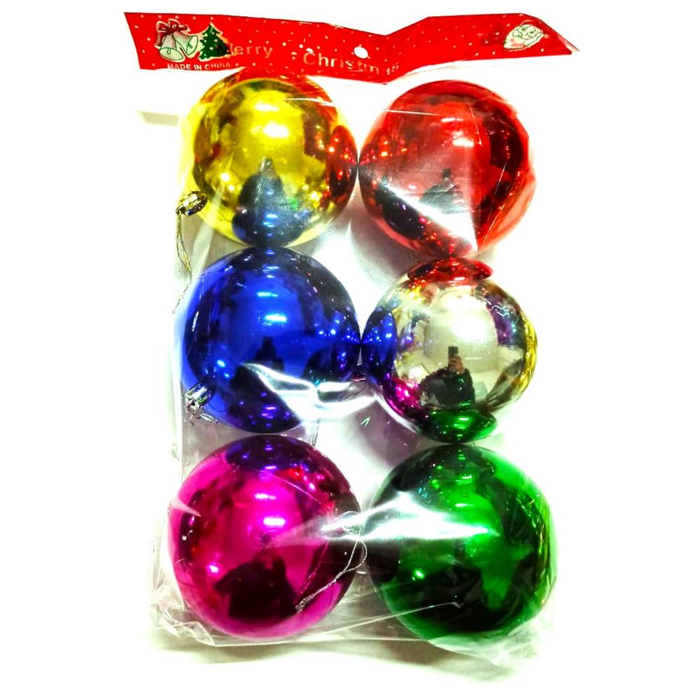 Ağaç Parti Süs Simli Mat Parlak 6 Cm Top 6 lı