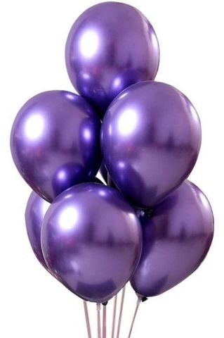 Balon Metalik Violet 12'li Paket