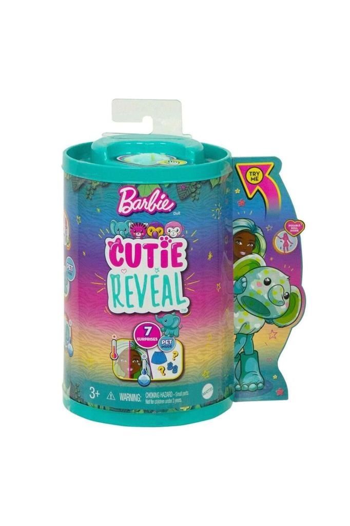 Barbie Cutie Reveal Bebekler Chelsea Tropikal Orman Serisi Fil Hkr13
