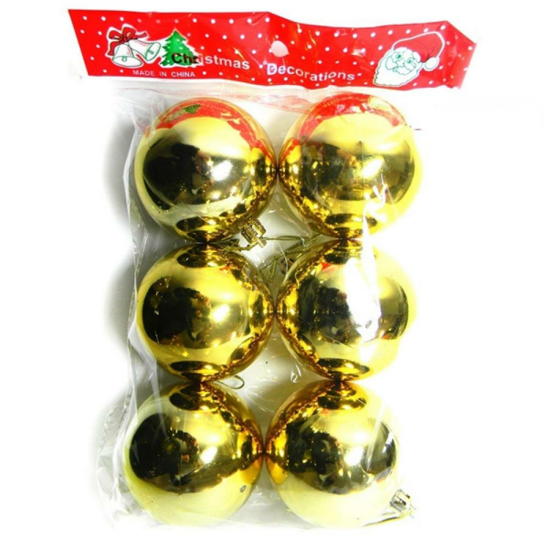 Ağaç Parti Süs 6 Cm Top 6 lı Altın