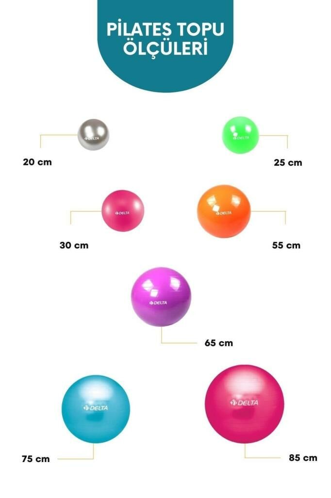 Delta 75 cm Dura-Strong Deluxe Mavi Pilates Topu