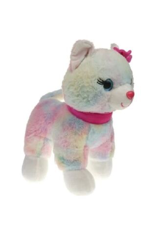 Peluş 30 Cm Pembe Tokalı Kedi Pl62555