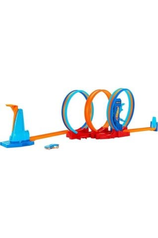 Hot Wheels Üçlü Döngü Pisti 3 Halkalı Oyun Seti HPX93