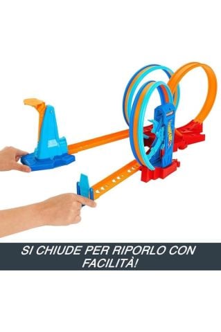 Hot Wheels Üçlü Döngü Pisti 3 Halkalı Oyun Seti HPX93