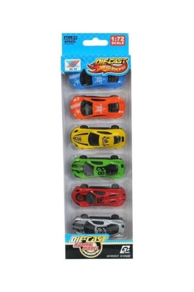 Kutuda 6'lı Die Cast Model Metal Araçlar