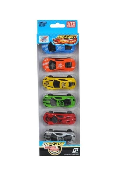 Kutuda 6'lı Die Cast Model Metal Araçlar