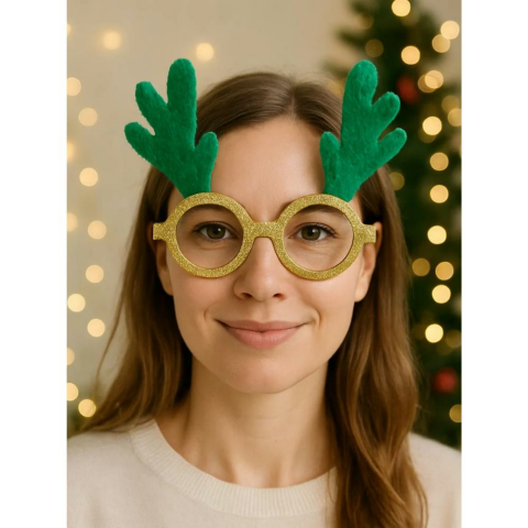Yılbaşı Geyik Boynuzlu Parti Gözlüğü