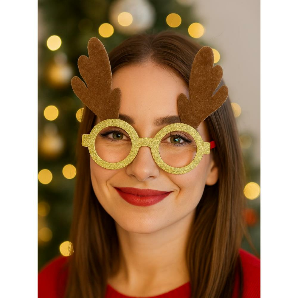 Yılbaşı Geyik Boynuzlu Parti Gözlüğü