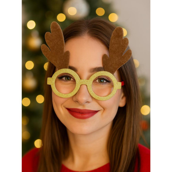 Yılbaşı Geyik Boynuzlu Parti Gözlüğü