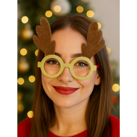 Yılbaşı Geyik Boynuzlu Parti Gözlüğü