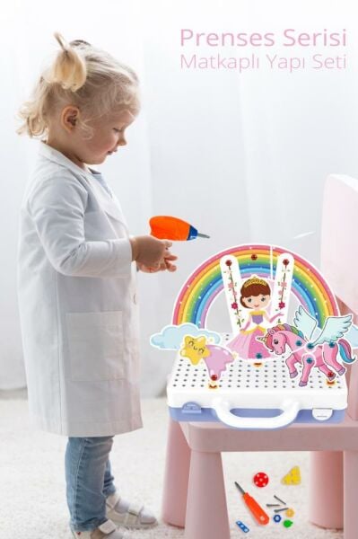Matkap Seti Prenses Serisi 320 Parça Matkaplı Tamir Seti Ve Oyun Çantası