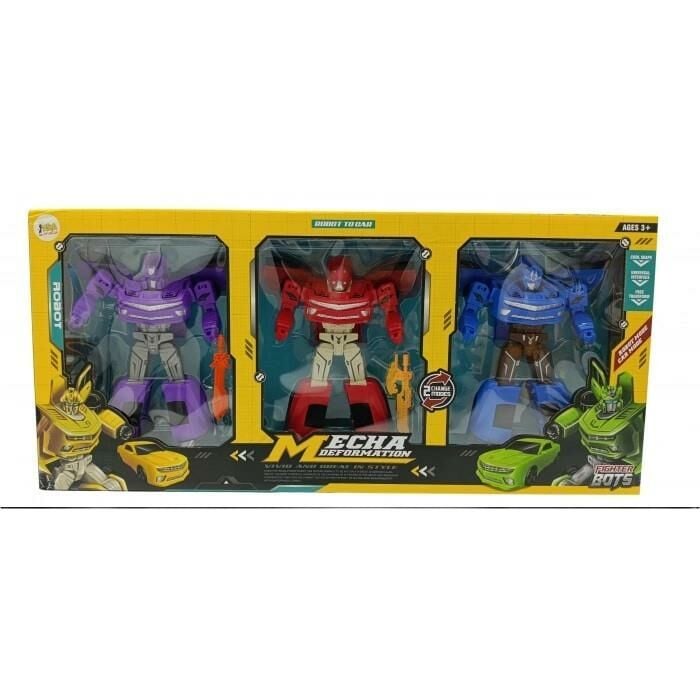 Kutuda 3'lü Transformers Robot