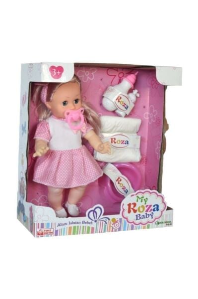 Altını Islatan 8 Farklı Türkçe Cümle Kuran Biberon Ve Emzikli 32 Cm Roza Bebek