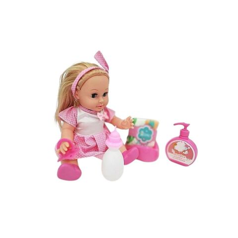 Altını Islatan 8 Farklı Türkçe Cümle Kuran Biberon Ve Emzikli 32 Cm Roza Bebek